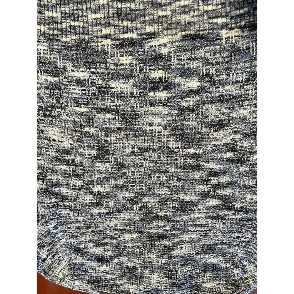 Drapes & Damons Quarter Zip Pullover Sweater Sz Mp Petite Blue White Knit Comfy - Picture 7 of 9